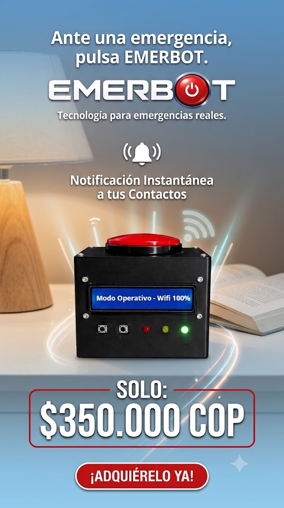 Emerbot con alerta a contactos